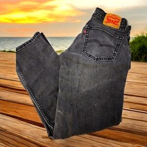 Levi's Dark Gray Straight Jeans